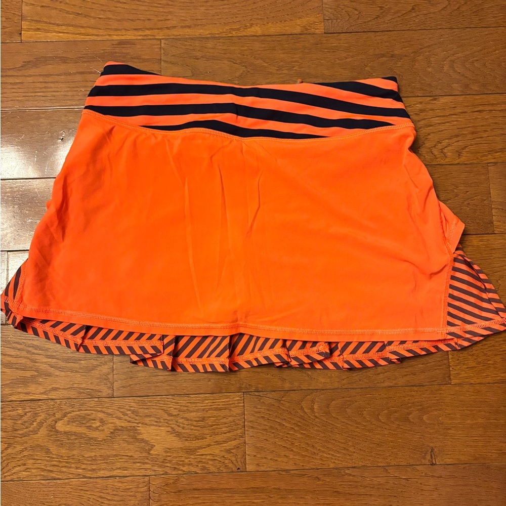 Lululemon Orange and Black Striped Women's Skirt